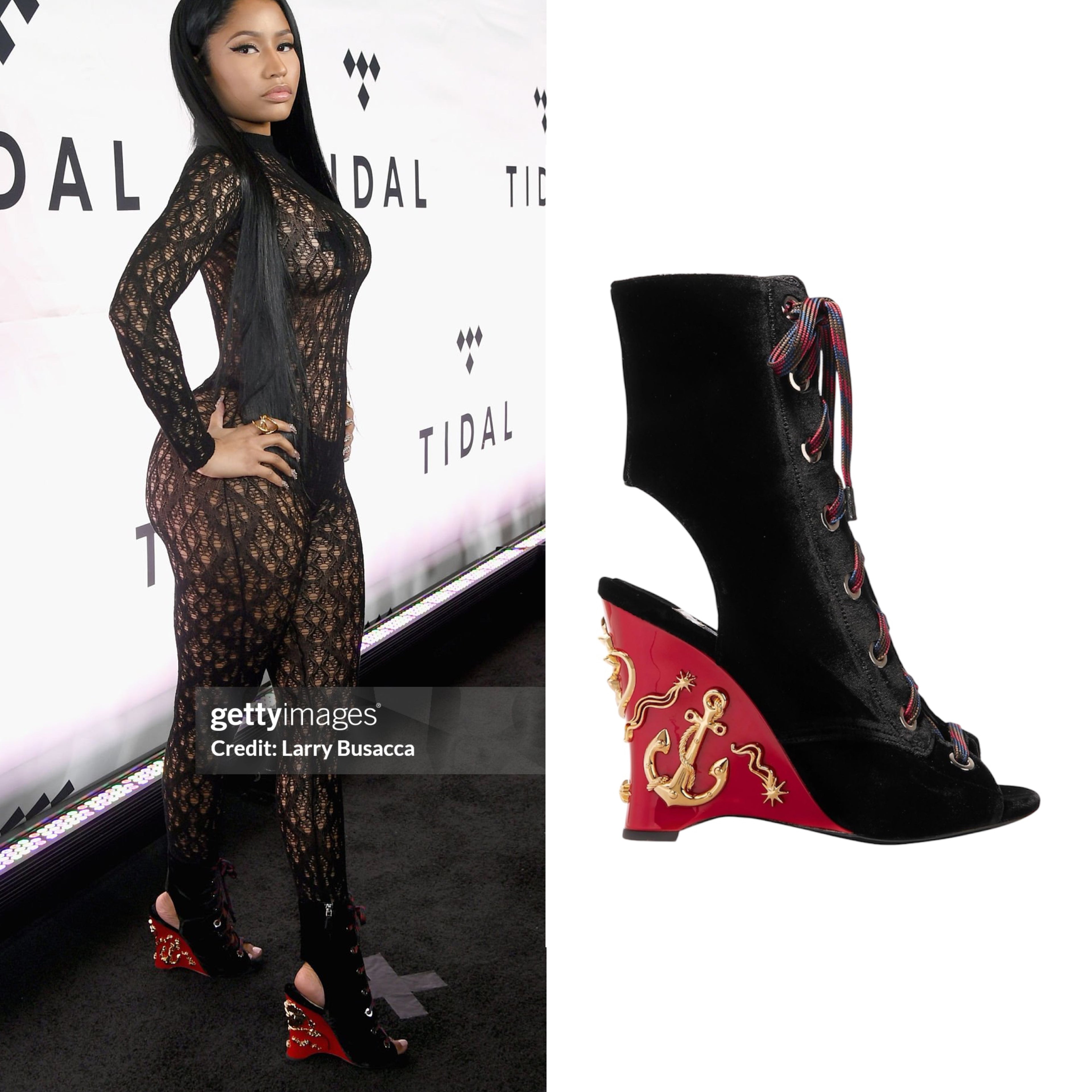 Prada 2016 Velvet Lace-Up Wedges