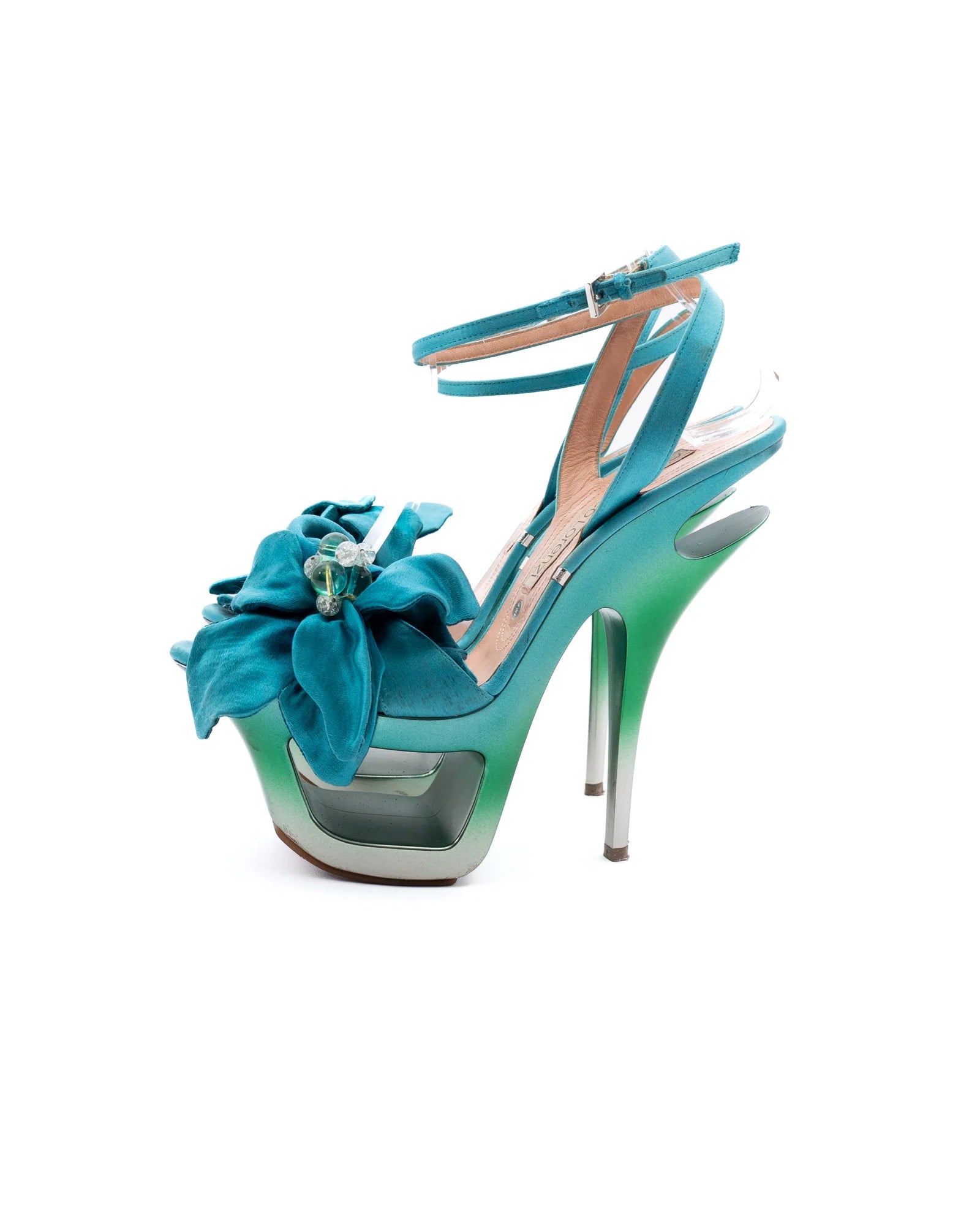 Gianmarco Lorenzi Flower Platform Heels