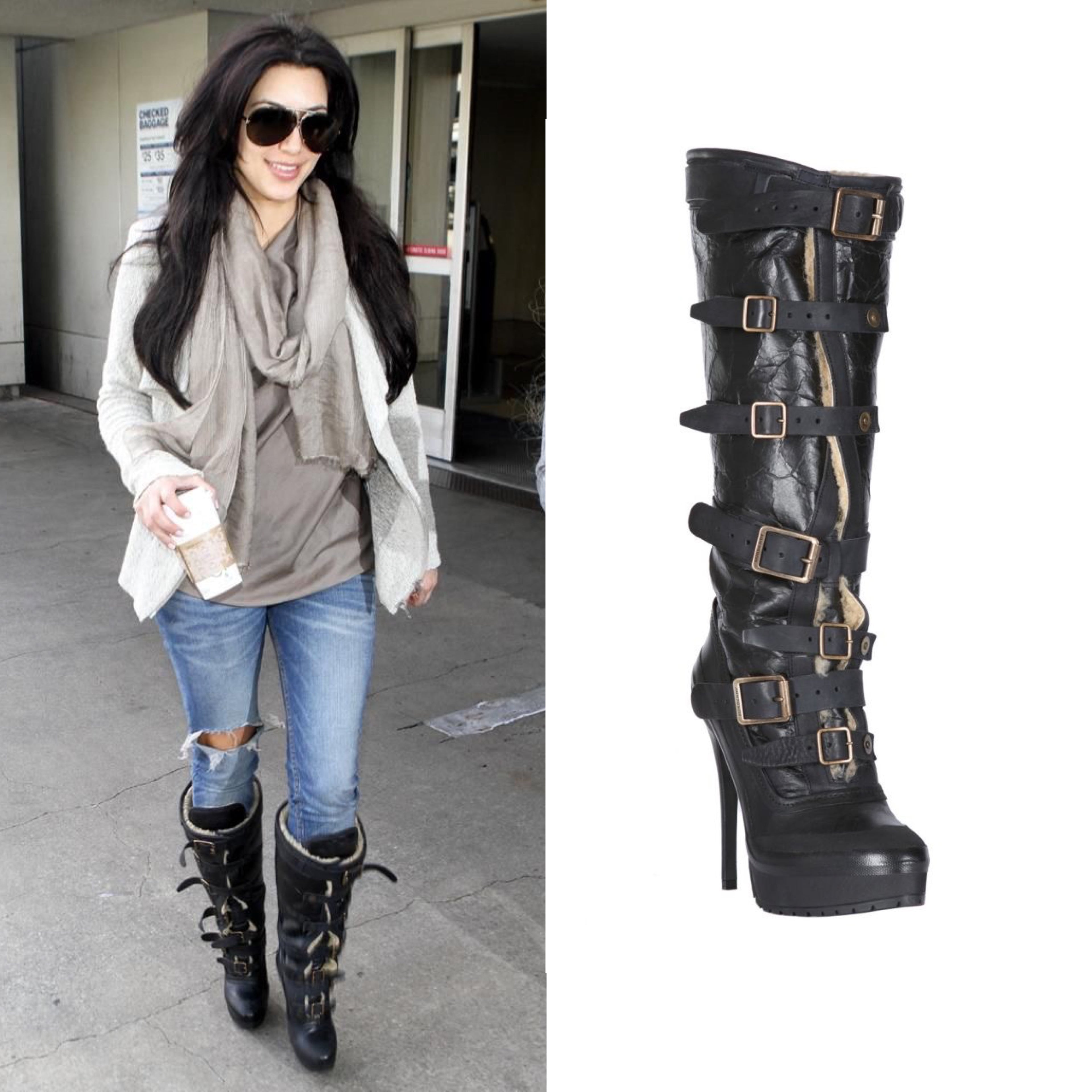 Burberry Prorsum Fall 2010 Aviator Shearling Boots