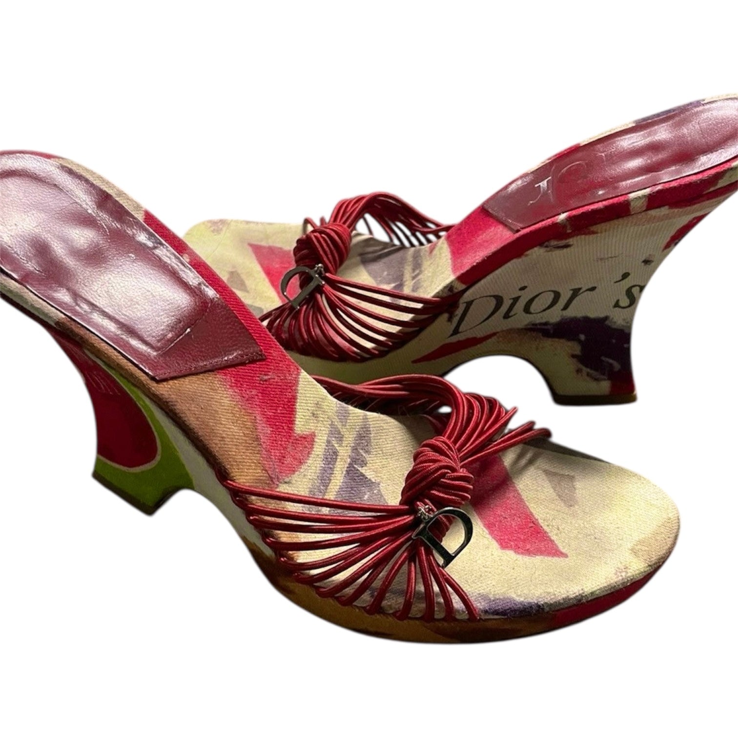 Christian Dior S/S 2003 Printed Wedges