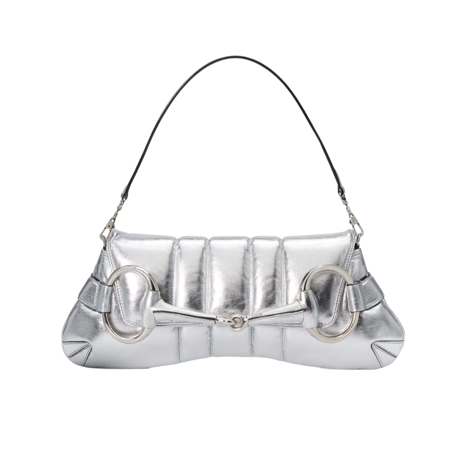 Gucci by Tom Ford Metallic Silver 1955 Horsebit Bag