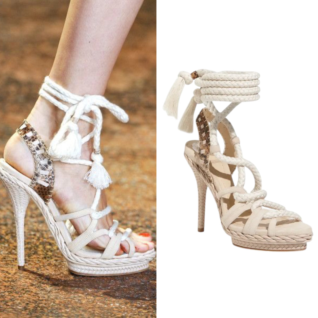 Christian Dior 2011 "Tahiti" Rope Heels