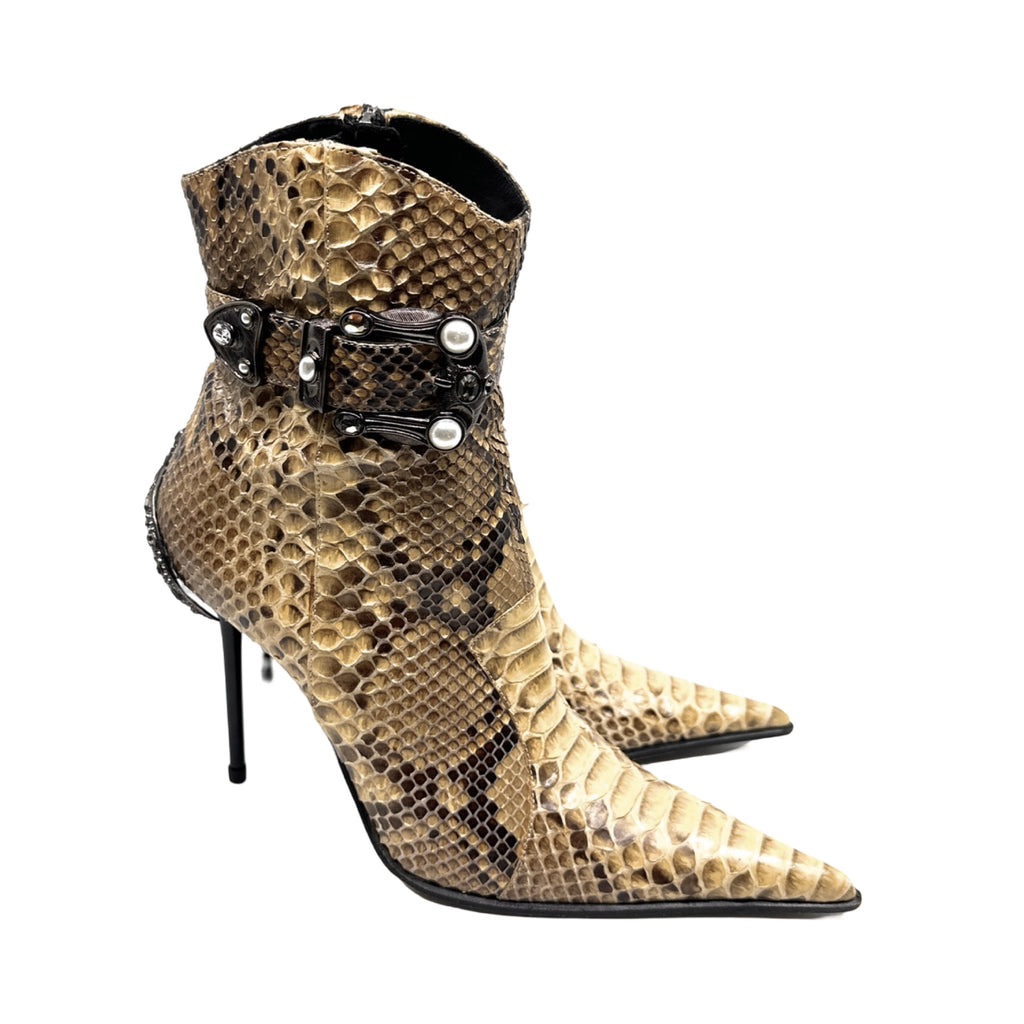 Gianmarco Lorenzi Python Ankle Boots