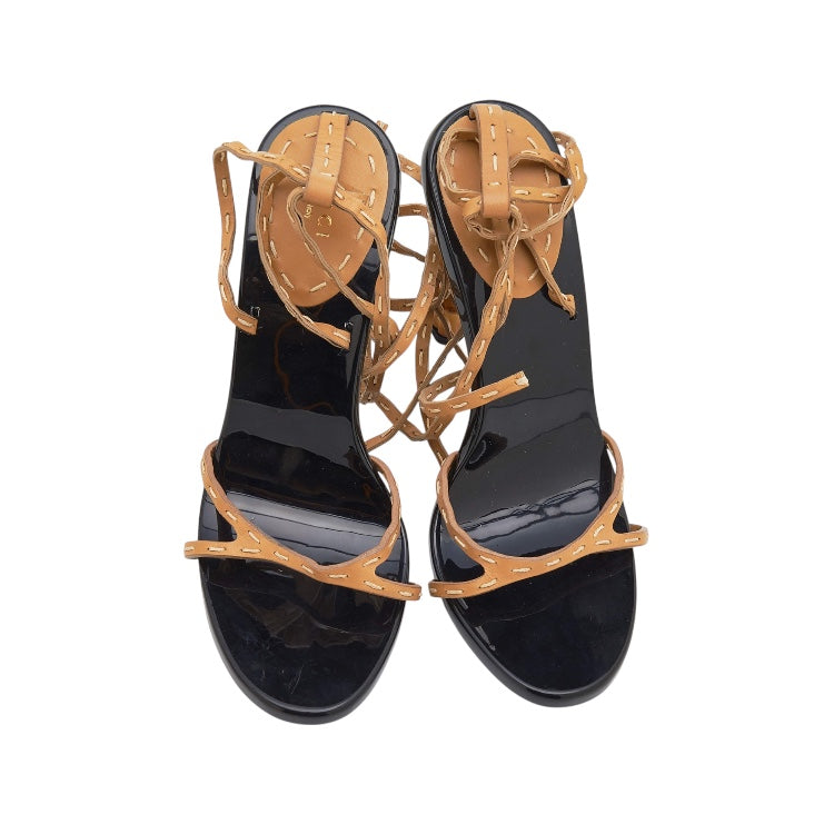 Gucci by Tom Ford 2002 Bamboo Lace-Up Heels