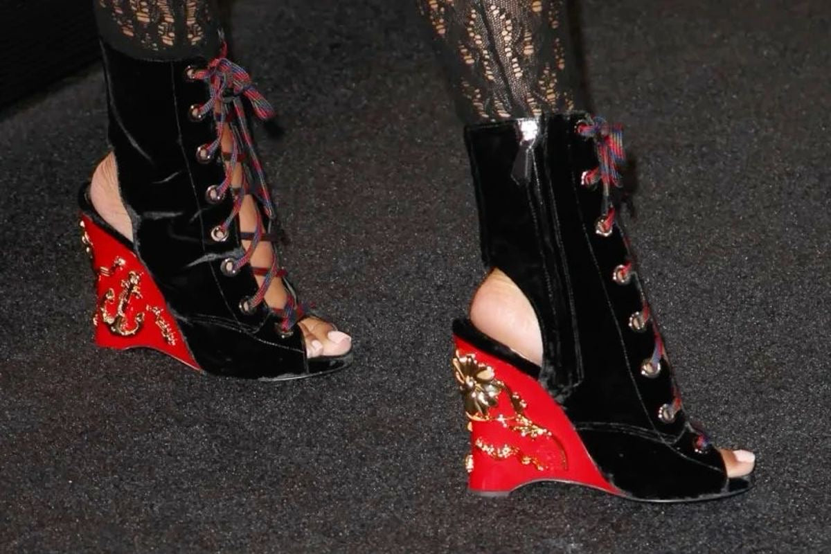 Prada 2016 Velvet Lace-Up Wedges