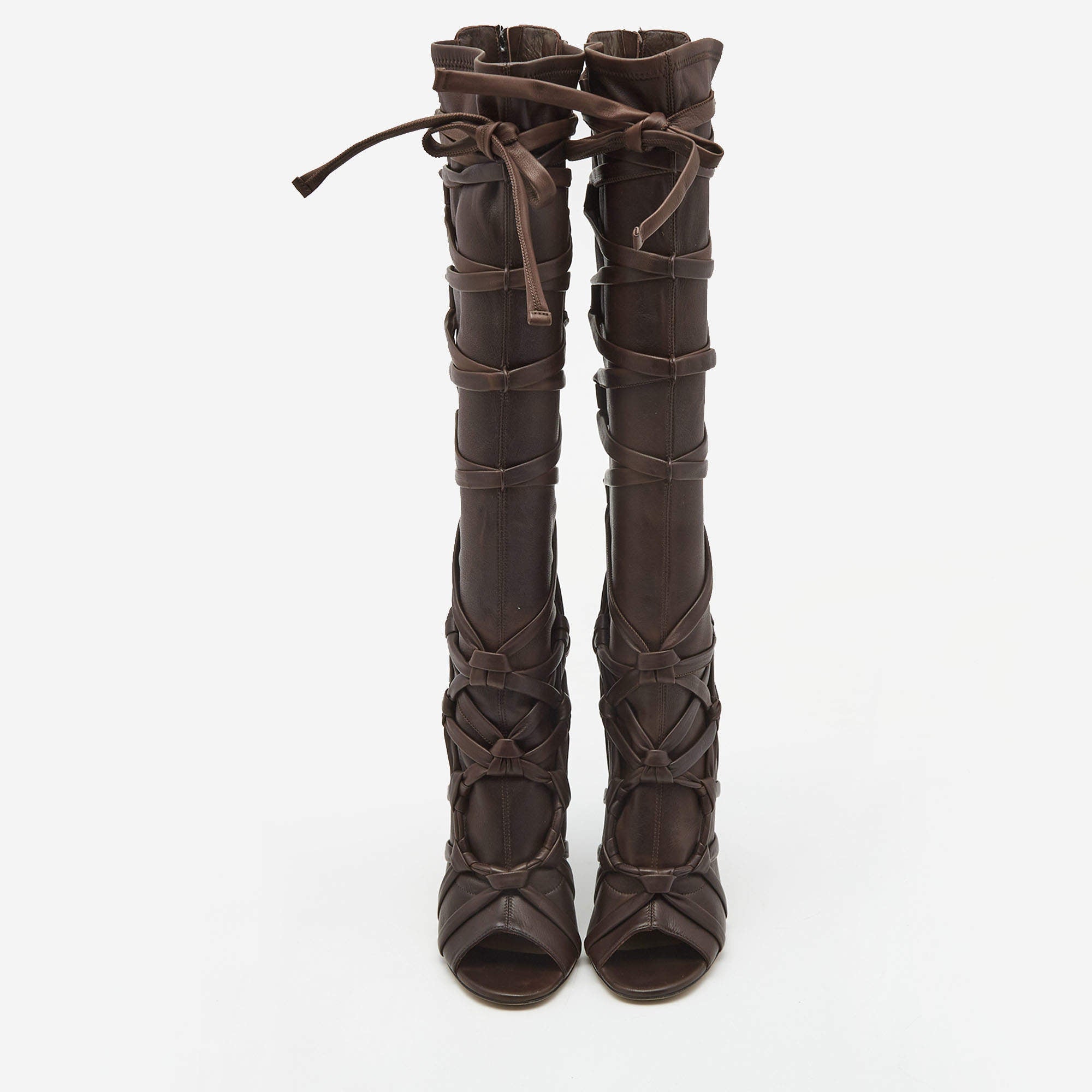 Jimmy Choo Brown Strappy Gladiator Heels