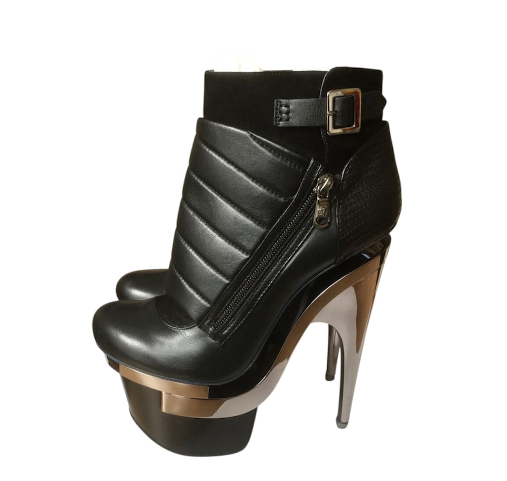 Versace F/W 2010 Black Triple Platform Boots