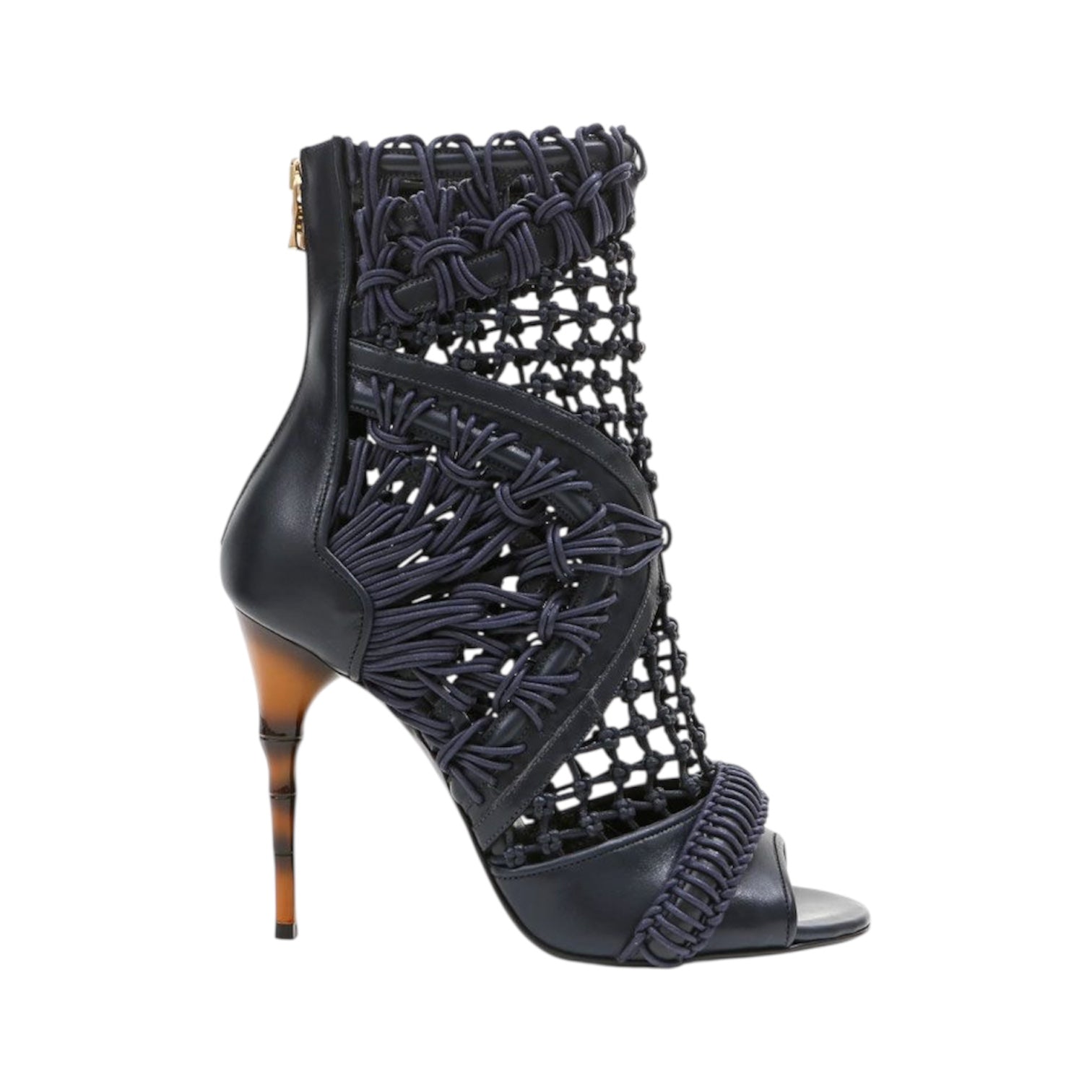 Balmain Fall 2014 Braided Gladiator Ankle Boots
