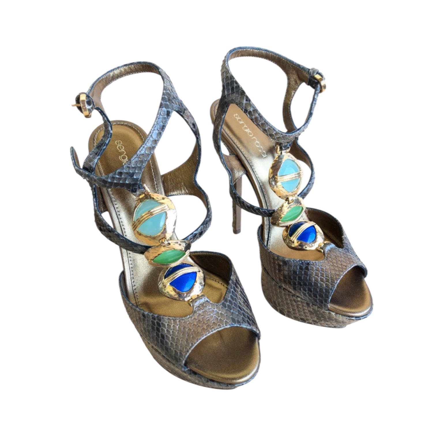 Sergio Rossi Python Platform Heels