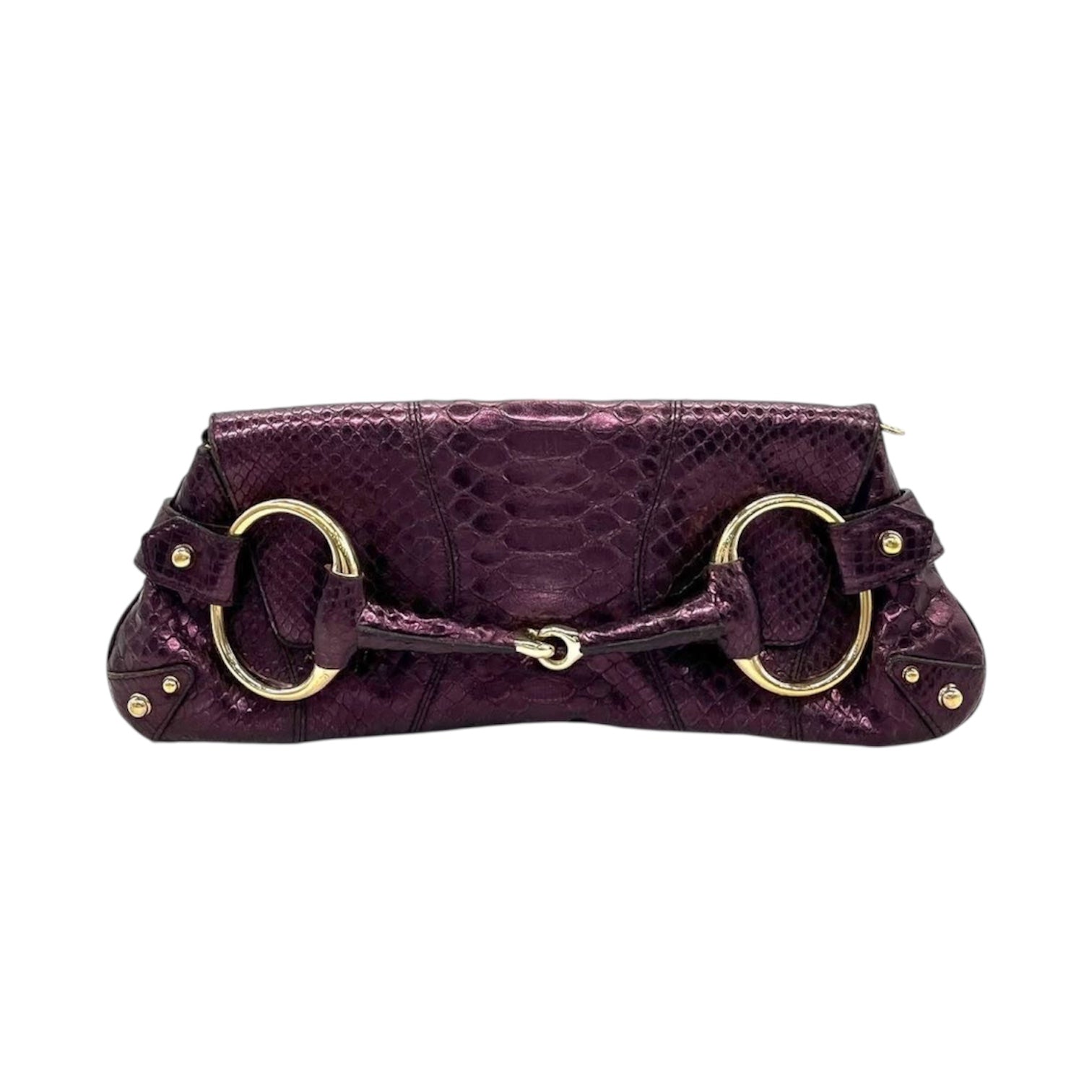 Gucci by Tom Ford 1955 Horsebit  Metallic Lizard Leather Bag