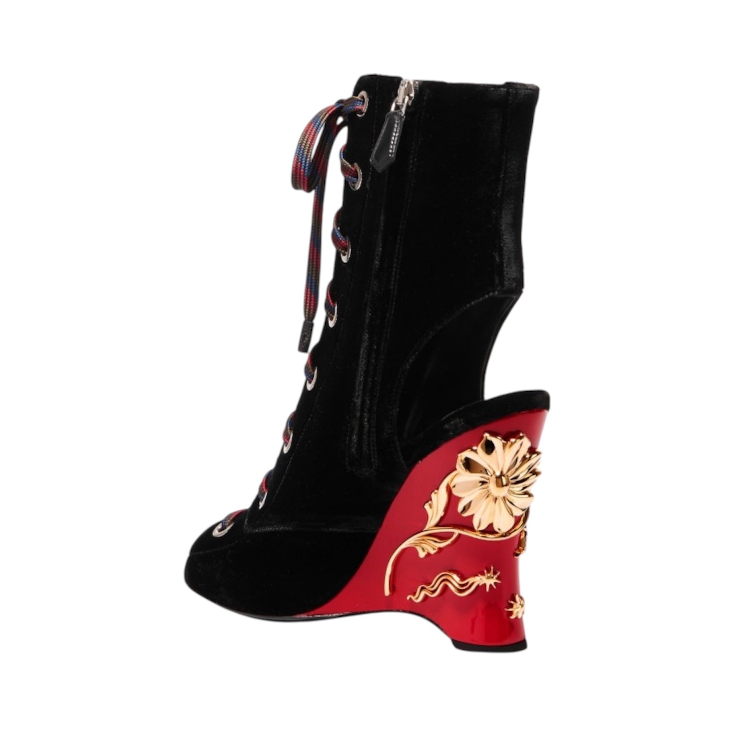 Prada 2016 Velvet Lace-Up Wedges