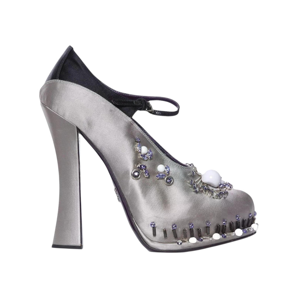 Prada FW 2012 Silk Mary Jane Pumps