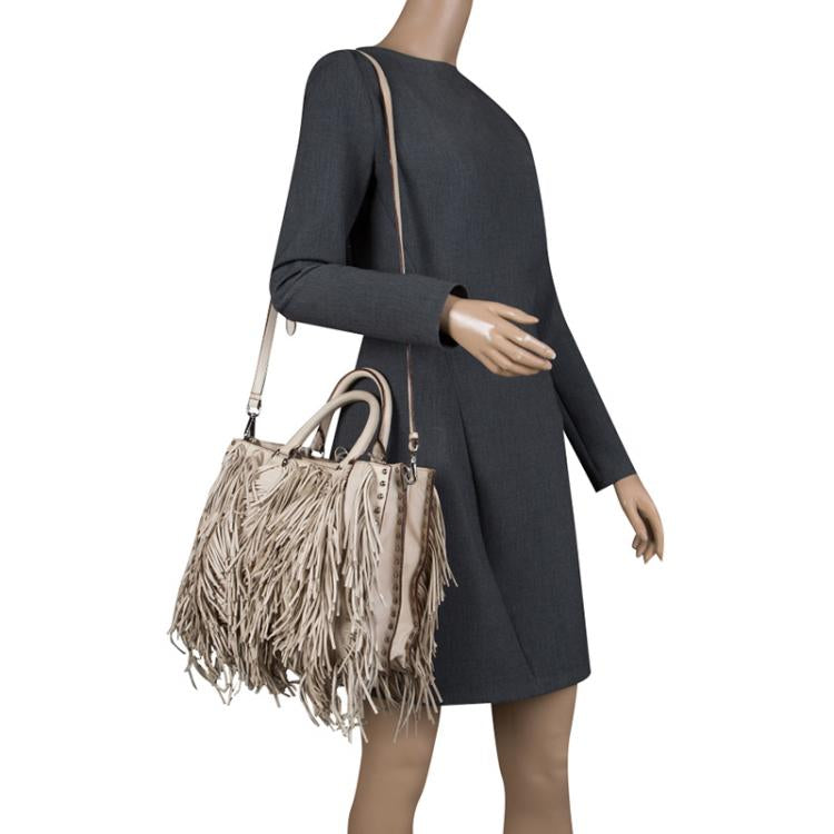Prada S/S 2007 Beige Fringe Bag