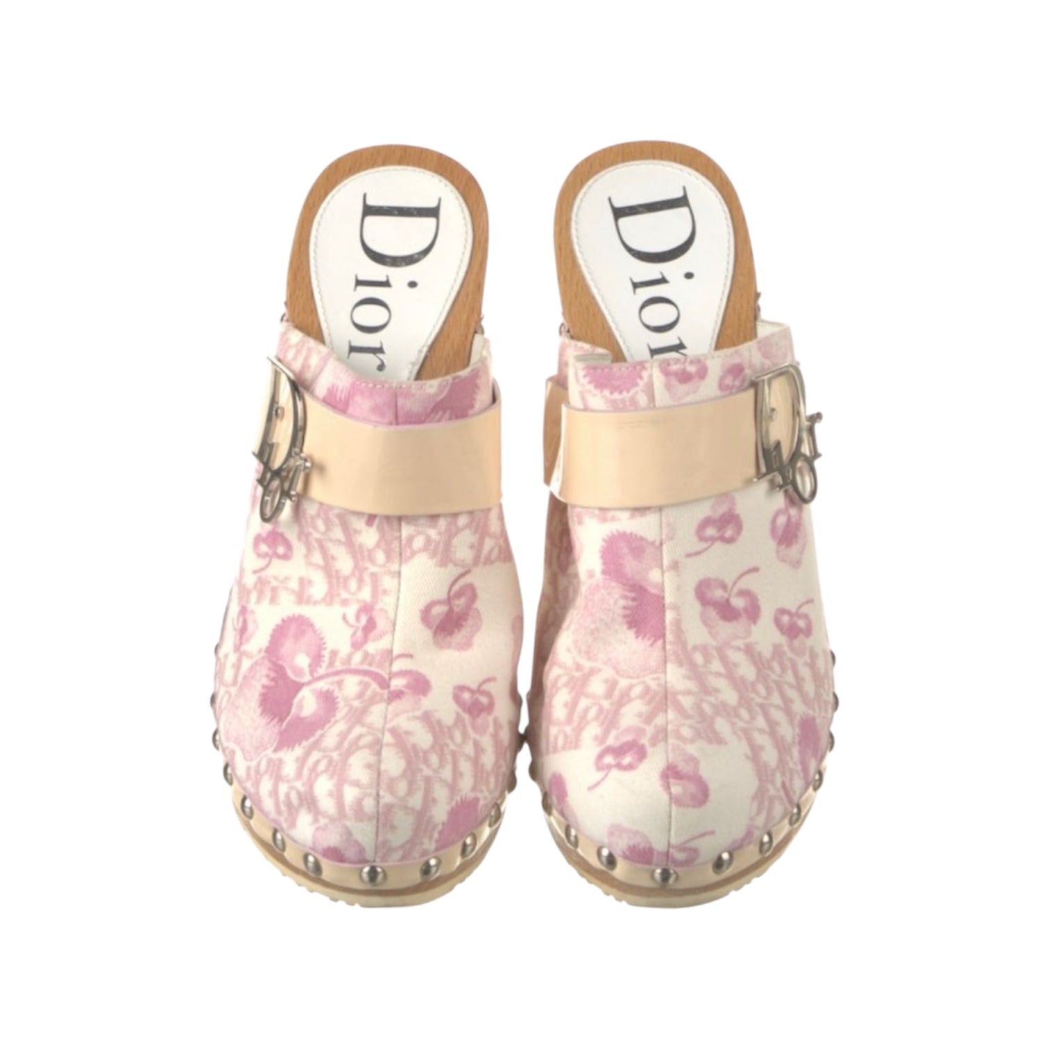 Christian Dior 2005 Monogram Cherry Blossom Clogs