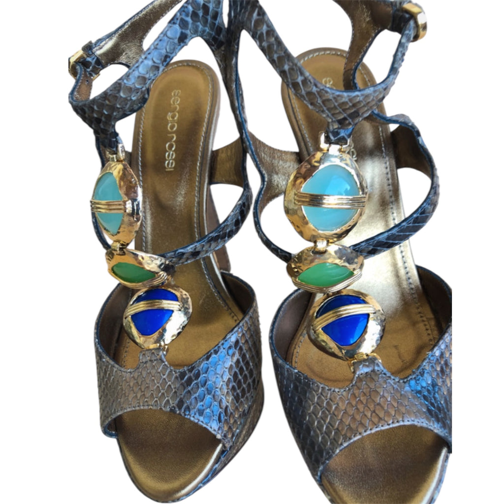 Sergio Rossi Python Platform Heels