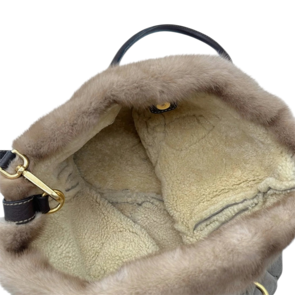 Prada Shearling Tote Bag