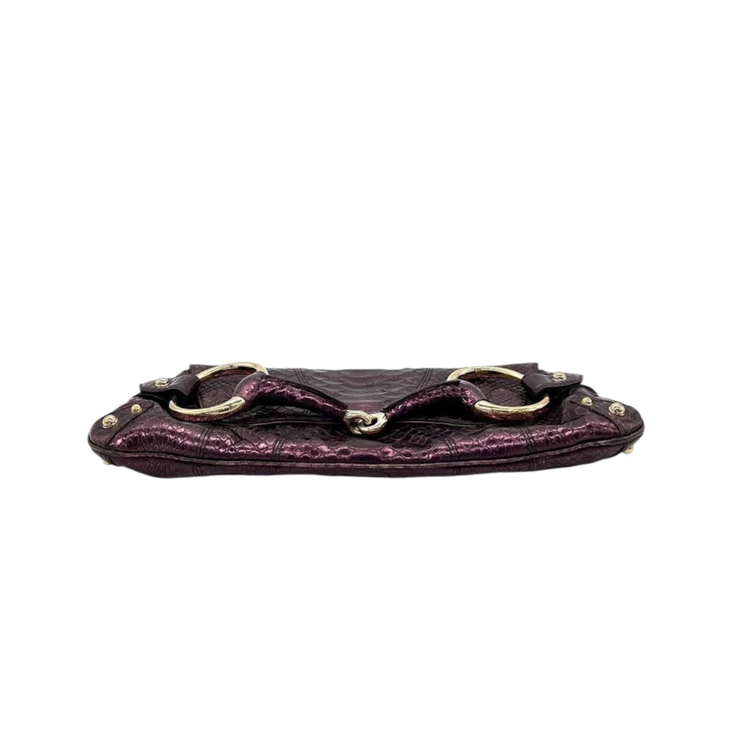 Gucci by Tom Ford 1955 Horsebit  Metallic Lizard Leather Bag