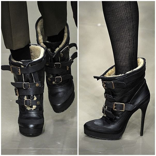 Burberry Prorsum Fall 2010 Aviator Shearling Boots