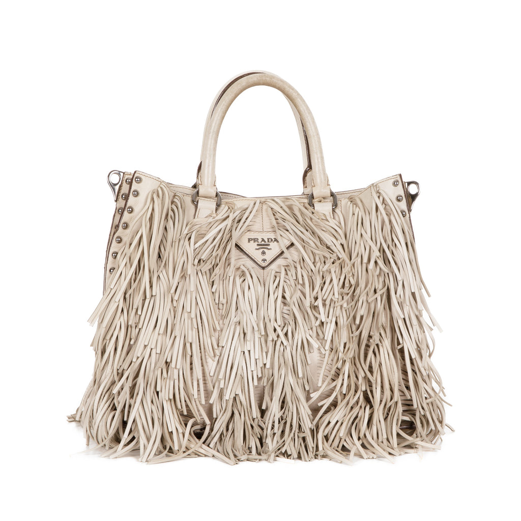 Prada S/S 2007 Beige Fringe Bag