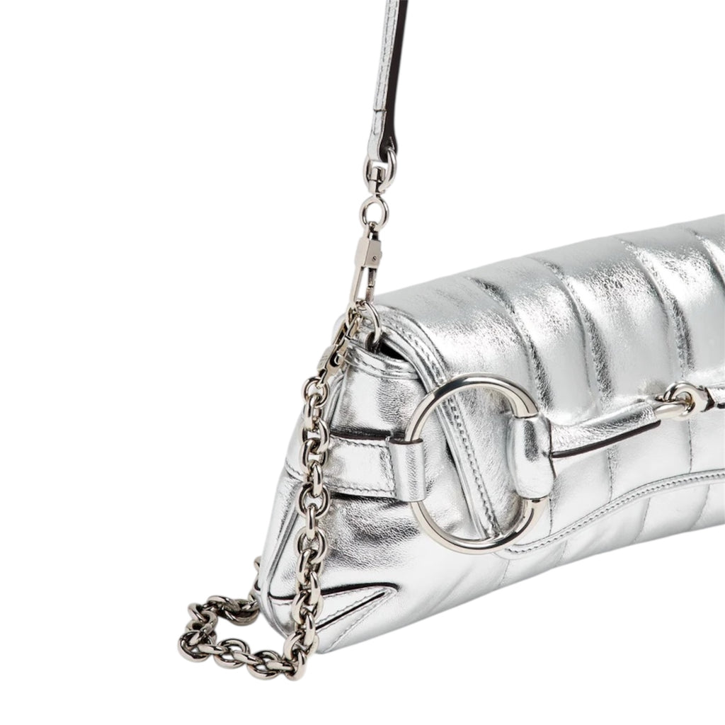 Gucci by Tom Ford Metallic Silver 1955 Horsebit Bag