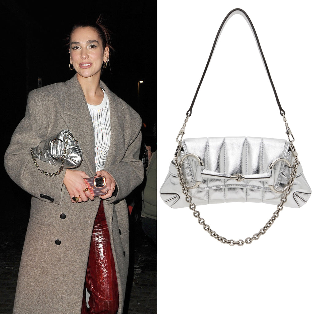 Gucci by Tom Ford Metallic Silver 1955 Horsebit Bag