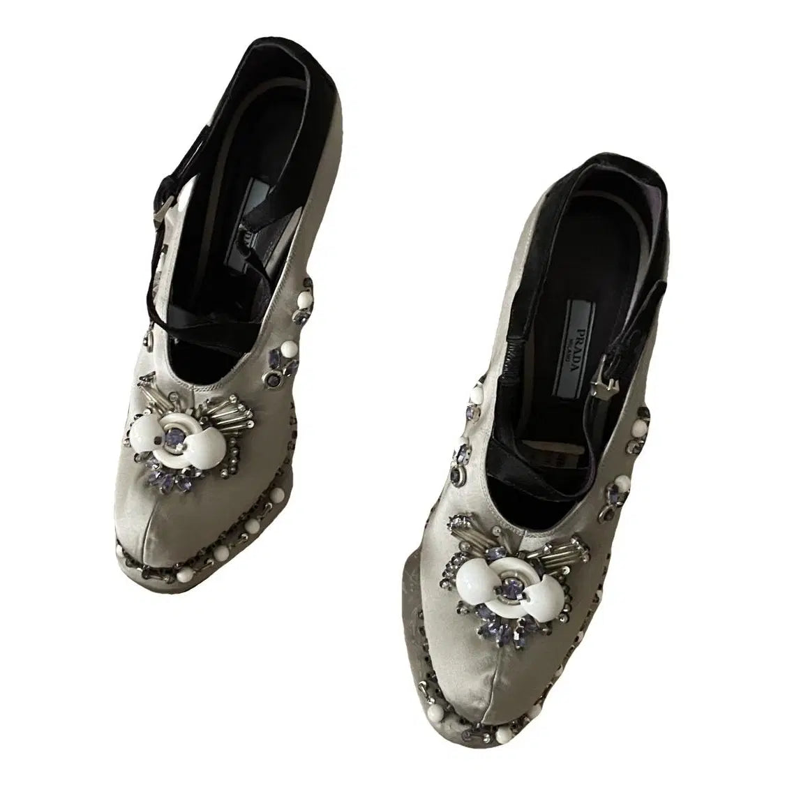 Prada FW 2012 Silk Mary Jane Pumps
