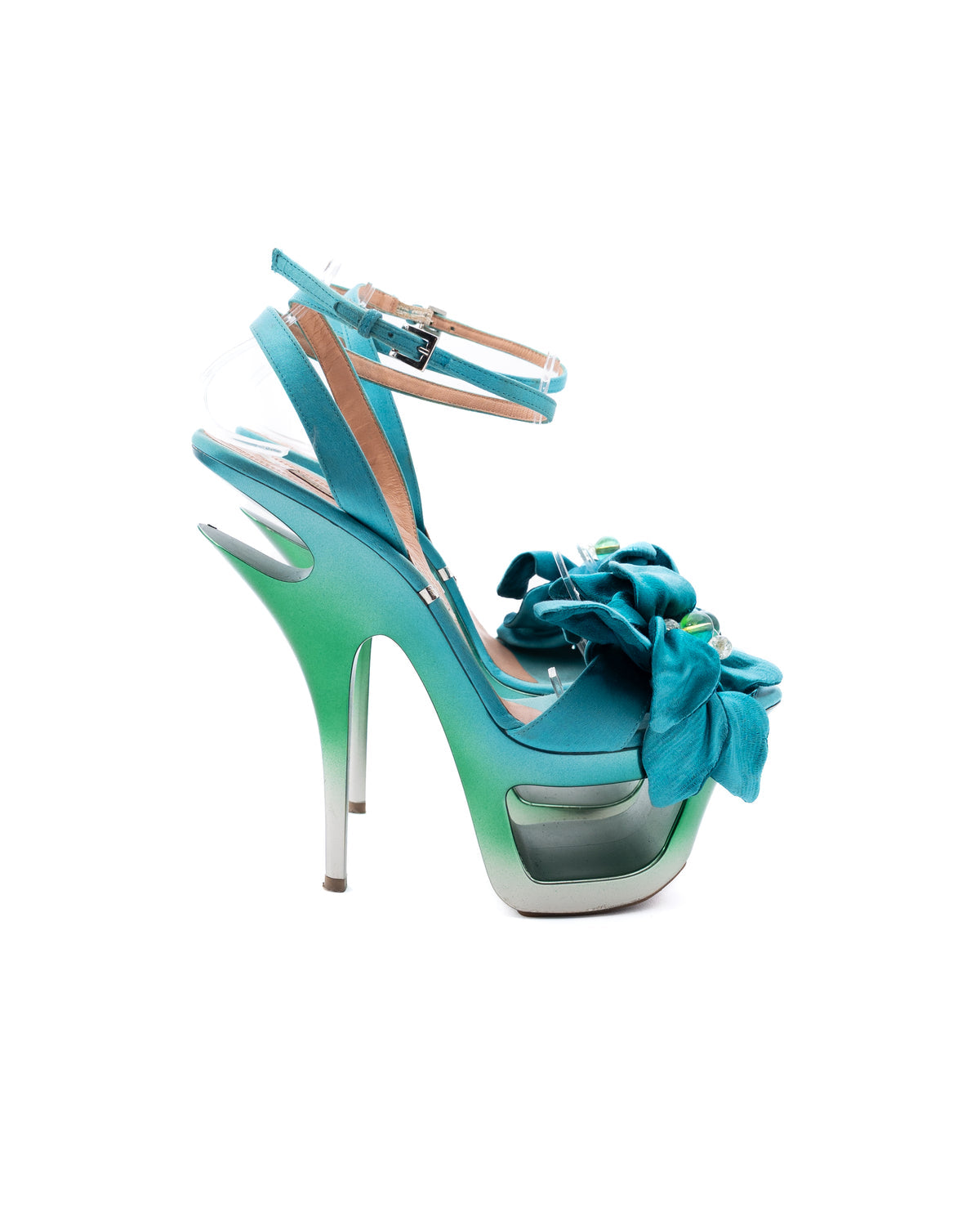 Gianmarco Lorenzi Flower Platform Heels