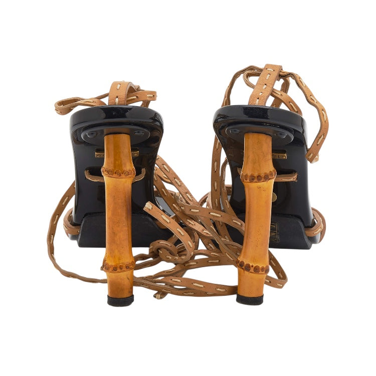 Gucci by Tom Ford 2002 Bamboo Lace-Up Heels