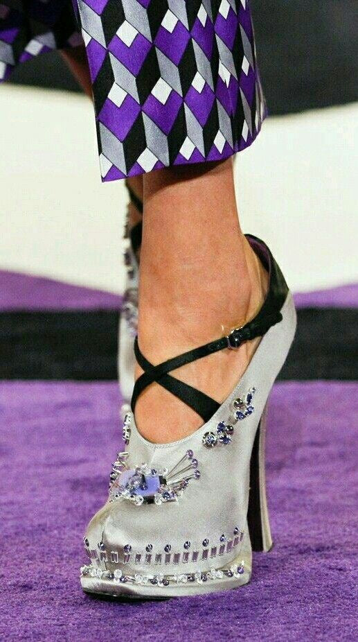 Prada FW 2012 Silk Mary Jane Pumps