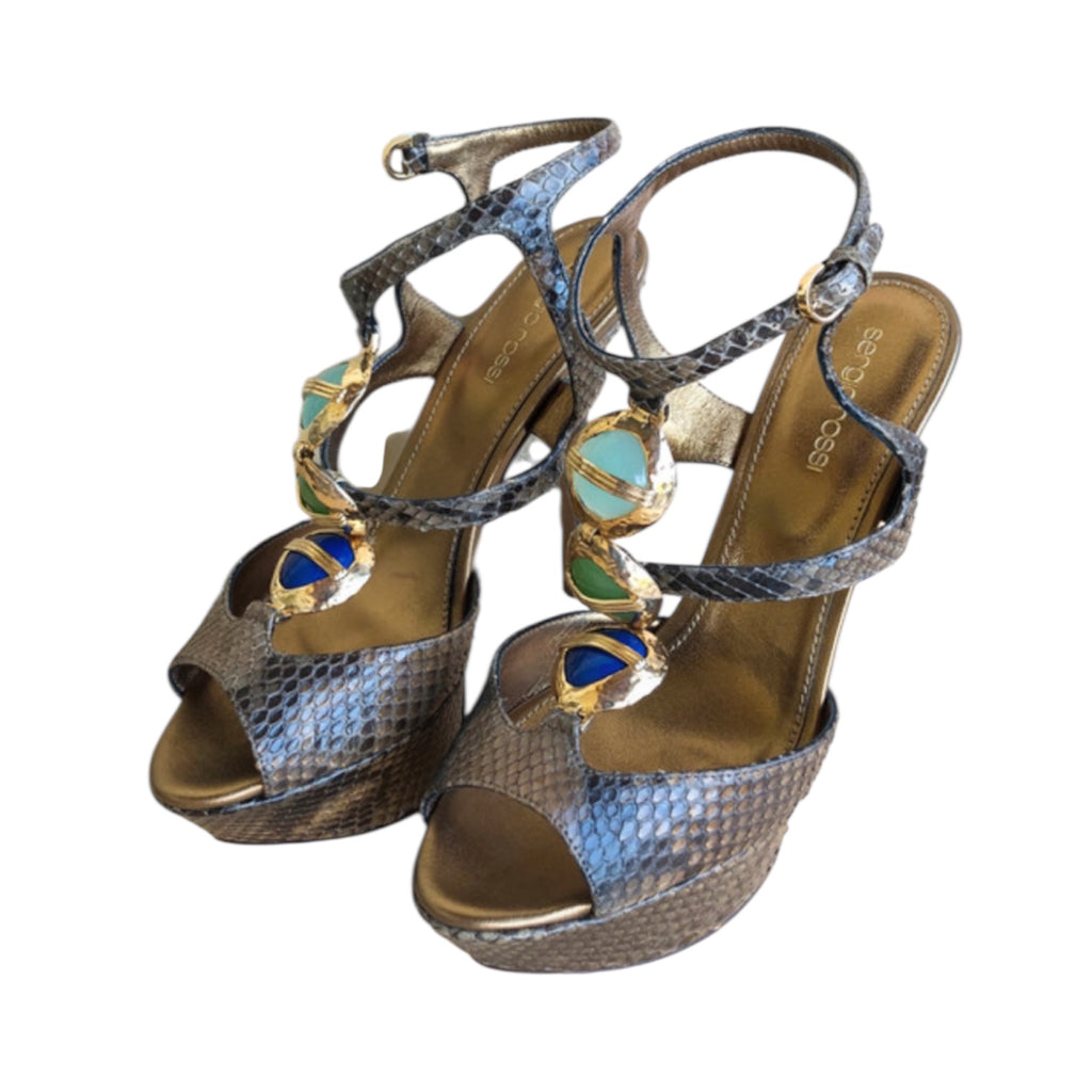 Sergio Rossi Python Platform Heels