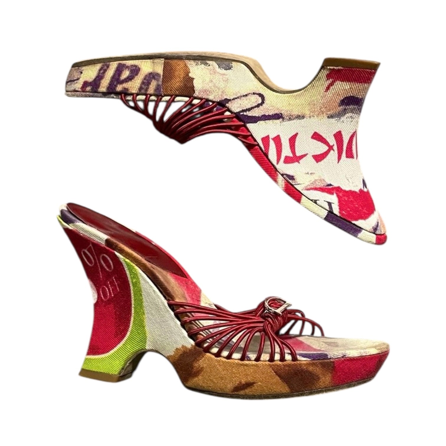 Christian Dior S/S 2003 Printed Wedges