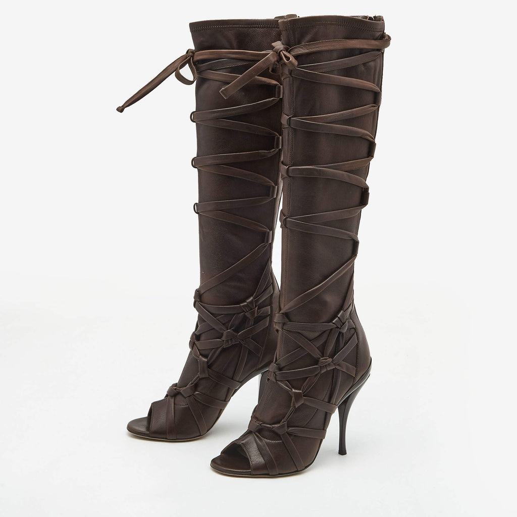 Jimmy Choo Brown Strappy Gladiator Heels