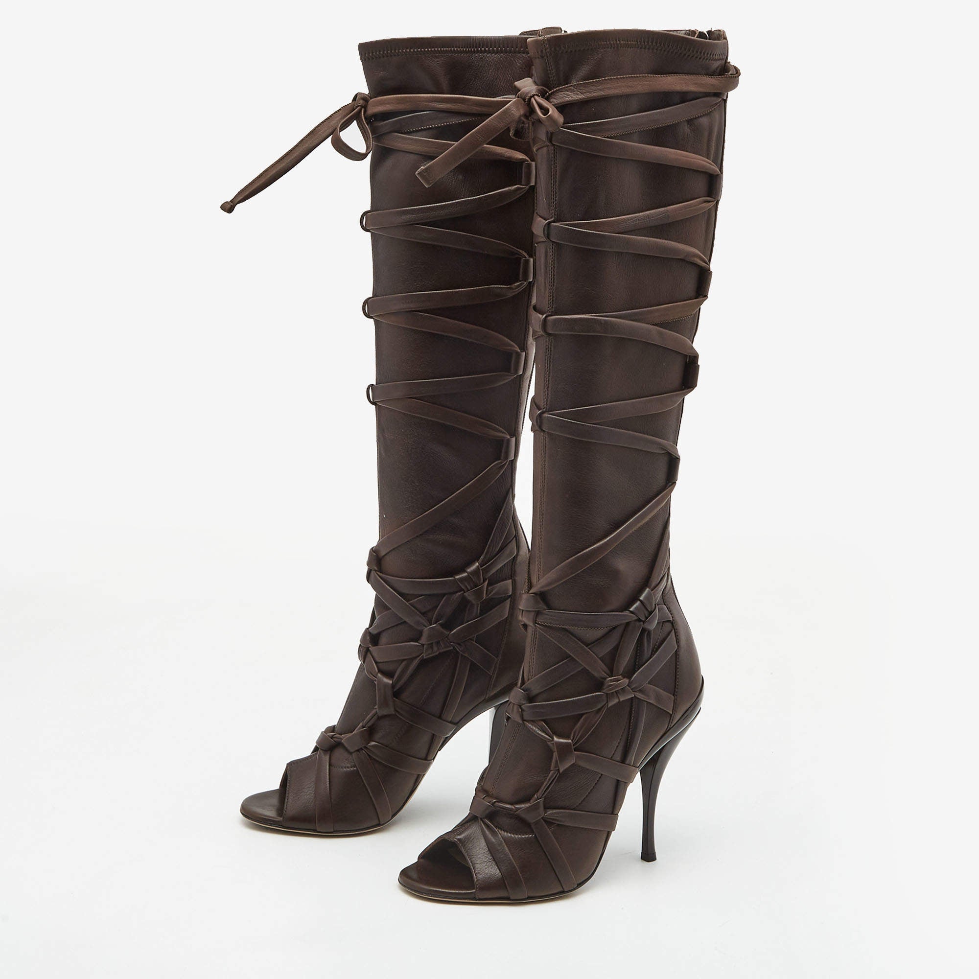 Jimmy Choo Brown Strappy Gladiator Heels