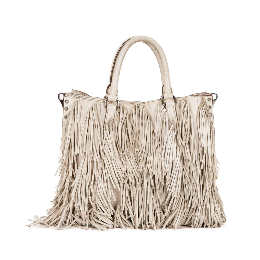 Prada S/S 2007 Beige Fringe Bag