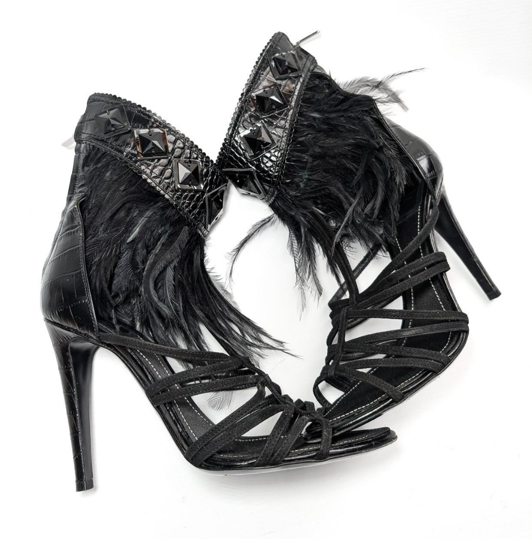 Christian Dior 2011 Feather Gladiator Heels by John Galliano