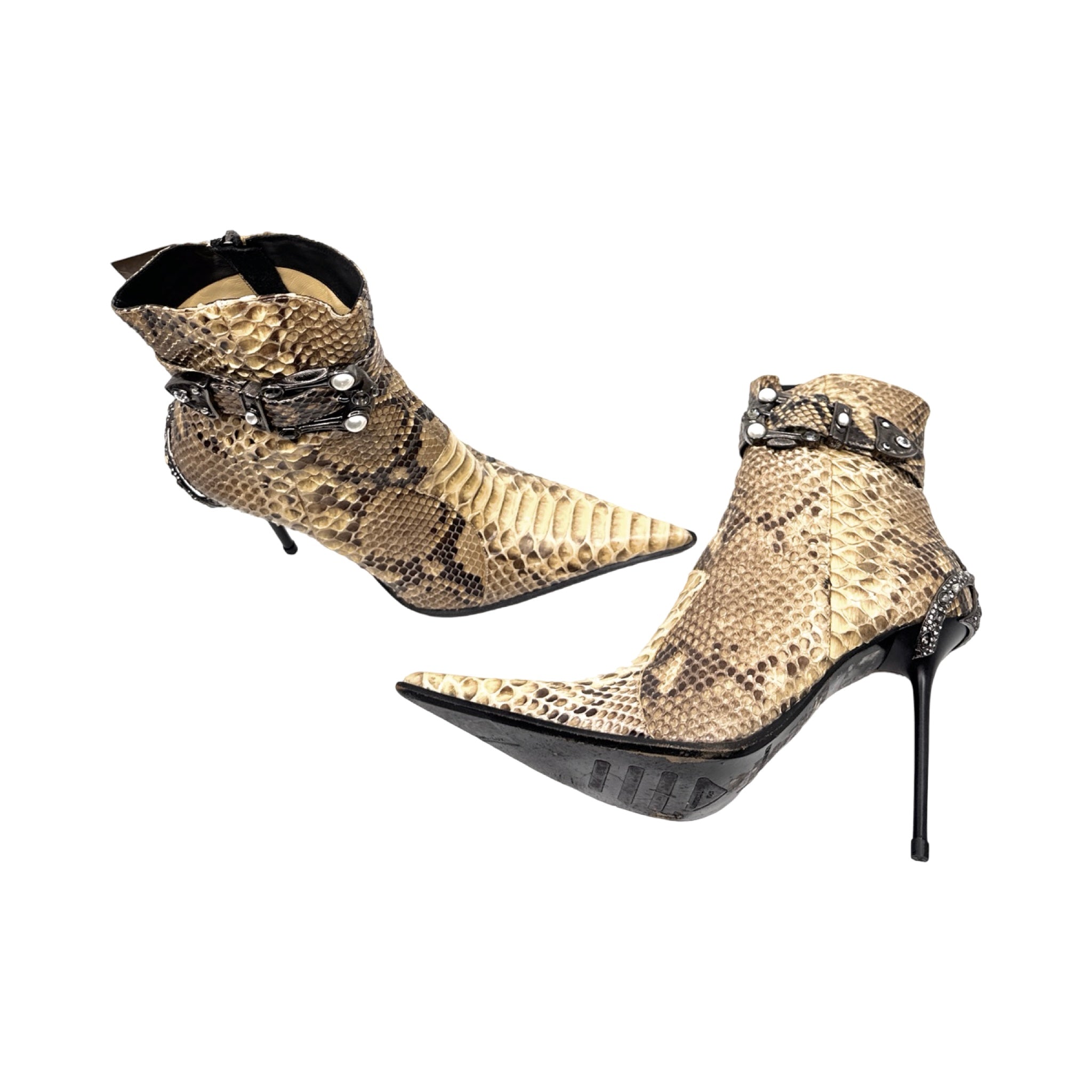 Gianmarco Lorenzi Python Ankle Boots